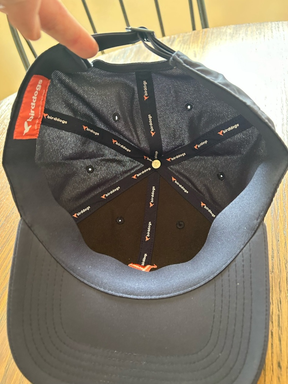 Birddogs Navy Hat with Coral Logo - Picture 3 of 3